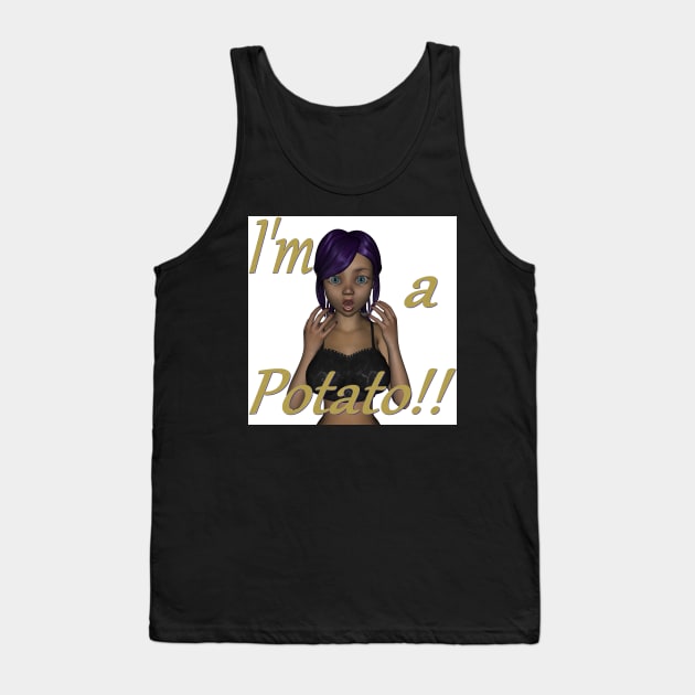 potato girl Tank Top by Wakingdream